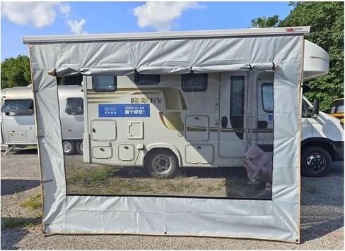 مظلة RV يدوية، مظلة RV، مظلة جانبية للشمس، حاجز للأشعة فوق البنفسجية، مقطورة تخييم متنقل، مأوى H2.2M * W2.5M/3.0M/4M Rv Side Sunshade (3.5M بدون نافذة) in Kuwait