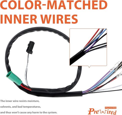 25" 2014-2015 Touring Throttle by Wire and Heated Grip Wires Extension Harness (TBW) for Harley 2014-2015 Street Glide Road Glide Electra Glide Road King Ape Hanger Handlebars in Saudi Arabia