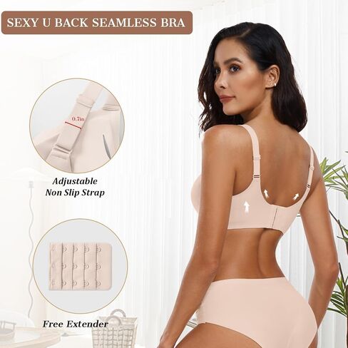 Wireless Bras for Women Comfortable No Underwire Push Up Seamless Bralettes Full Coverage Everyday Tshirts Bra in Saudi Arabia
