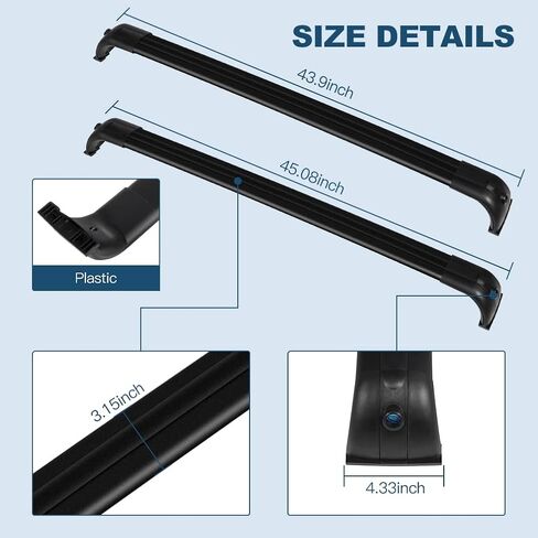 ECCPP Roof Rack Crossbars Compatible for Land Rover LR3 2005-2009, LR4 2010-2016, Max Load 165LBS, Aluminum, Kayak Rack Accessories in Saudi Arabia