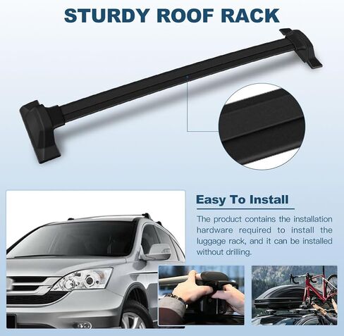 قضبان عرضية لحامل السقف ECCPP متوافقة مع Honda CR-V 2007-2011 رفوف البضائع على السطح وزورق الكاياك - أقصى تحميل 125 رطل من ملحقات رف الكاياك in Saudi Arabia