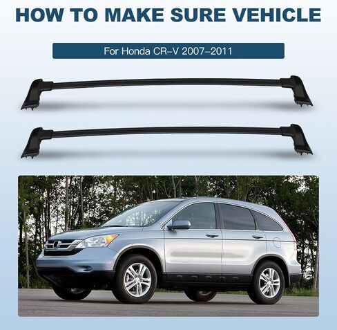 قضبان عرضية لحامل السقف ECCPP متوافقة مع Honda CR-V 2007-2011 رفوف البضائع على السطح وزورق الكاياك - أقصى تحميل 125 رطل من ملحقات رف الكاياك in Saudi Arabia