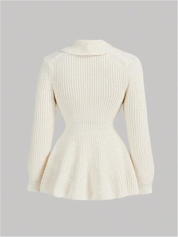 GORGLITTER Women's Peplum Cardigan Jackets Business Casual Work Knit Tops Button Front Long Sleeve Fall Outfits in Saudi Arabia