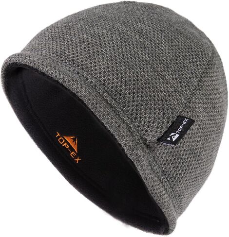 TOP-EX PolarWool™ Wool Beanie Hat for Men Women Fleece Lined Skull Cap Winter Knit Hat Watch Caps Reversible & Windproof in Saudi Arabia