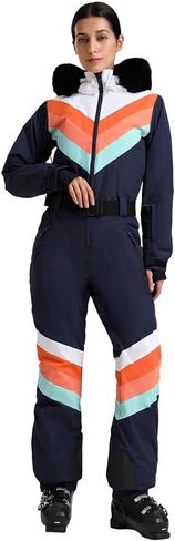 GSOU SNOW Ski Suit Women Snowsuit One Piece Snowboarding Waterproof Windproof Jumpsuit for Outdoor Sports in Kuwait