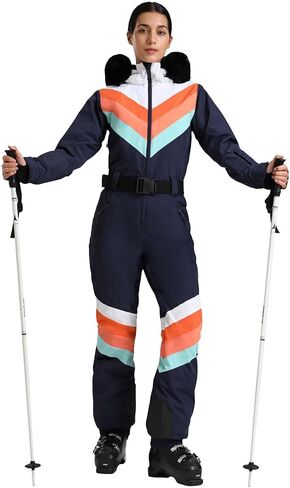 GSOU SNOW Ski Suit Women Snowsuit One Piece Snowboarding Waterproof Windproof Jumpsuit for Outdoor Sports in Kuwait