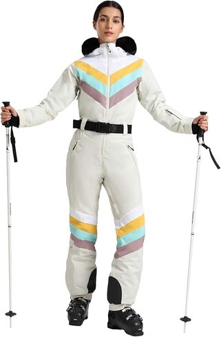 GSOU SNOW Ski Suit Women Snowsuit One Piece Snowboarding Waterproof Windproof Jumpsuit for Outdoor Sports in Kuwait