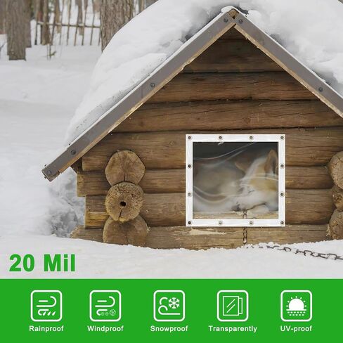 قماش القنب الشفاف مقاس 3 × 6 أقدام، مقاوم للماء شديد التحمل، غلاف من القماش المشمع من الفينيل PVC بسمك 14 مل، مع حلقات وحواف معززة للفناء والشرفة والخارجية in Saudi Arabia