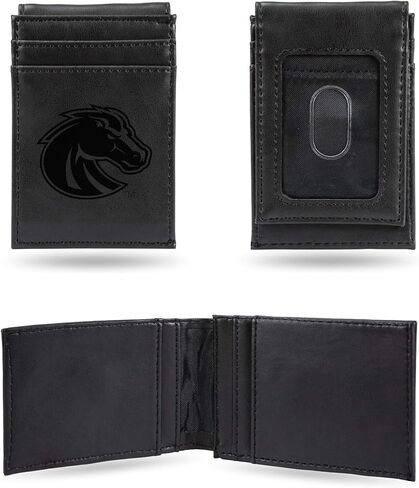 Rico Industries NCAA Oklahoma State Cowboys Gray Laser Engraved Front Pocket Wallet Laser Engraved Front Pocket Wallet - Compact/Comfortable/Slim in Saudi Arabia