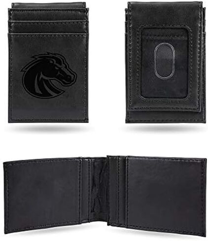 Rico Industries NCAA Oklahoma State Cowboys Gray Laser Engraved Front Pocket Wallet Laser Engraved Front Pocket Wallet - Compact/Comfortable/Slim in Saudi Arabia