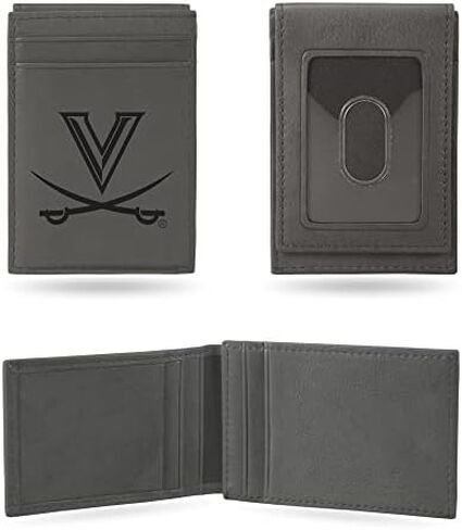 Rico Industries NCAA Oklahoma State Cowboys Gray Laser Engraved Front Pocket Wallet Laser Engraved Front Pocket Wallet - Compact/Comfortable/Slim in Saudi Arabia