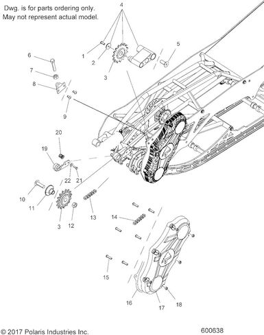 Polaris أصلي OEM SPROCKET-15T 520 IDLER الجزء 3222277 in Saudi Arabia