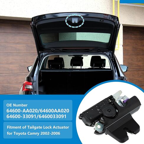 Tailgate Lock Assembly for Toyota Camry 2002-2006, Car Rear Trunk Lock Actuator No.64600AA020/6460033091, Liftgate Door Lock Actuator Hatch Lock Mechanism Boot Release Actuator in Saudi Arabia