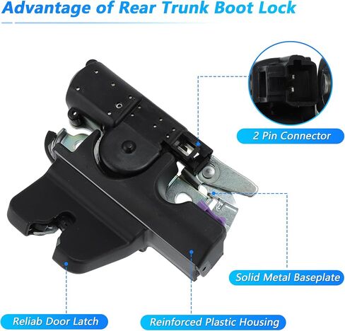 Tailgate Lock Assembly for Toyota Camry 2002-2006, Car Rear Trunk Lock Actuator No.64600AA020/6460033091, Liftgate Door Lock Actuator Hatch Lock Mechanism Boot Release Actuator in Saudi Arabia