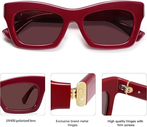 SOJOS Trendy Cat Eye Polarized Sunglasses for Women Men Retro Chunky Designer Sunnies SJ2339 in Saudi Arabia