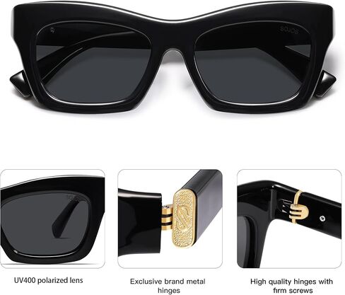 SOJOS Trendy Cat Eye Polarized Sunglasses for Women Men Retro Chunky Designer Sunnies SJ2339 in Saudi Arabia
