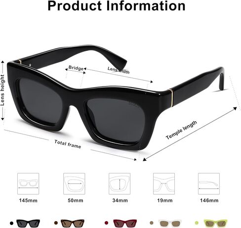 SOJOS Trendy Cat Eye Polarized Sunglasses for Women Men Retro Chunky Designer Sunnies SJ2339 in Saudi Arabia