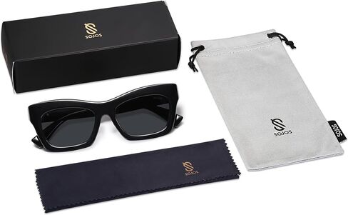 SOJOS Trendy Cat Eye Polarized Sunglasses for Women Men Retro Chunky Designer Sunnies SJ2339 in Saudi Arabia