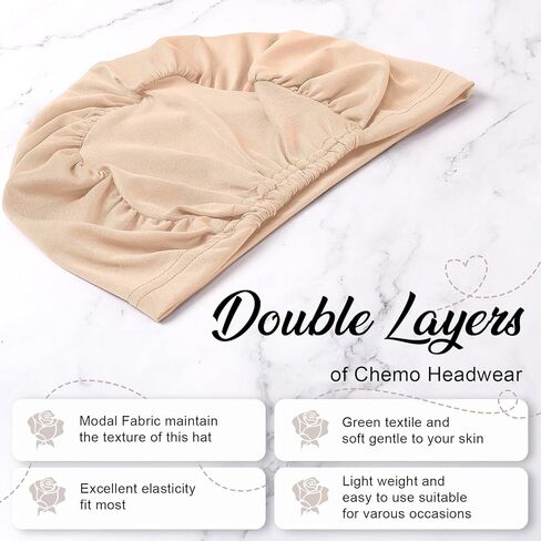 Zhengmy 6 Pcs Chemo Cancer Hats Women Sleeping Caps Headwear Cotton Head Coverings Head Wrap for Cancer Patients Hair Loss in Kuwait