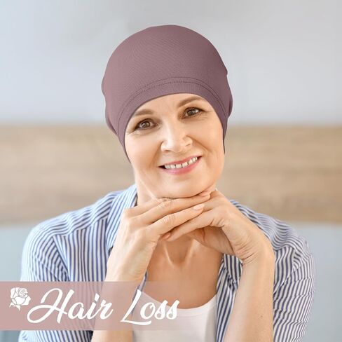 Zhengmy 6 Pcs Chemo Cancer Hats Women Sleeping Caps Headwear Cotton Head Coverings Head Wrap for Cancer Patients Hair Loss in Kuwait