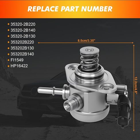مضخة وقود عالية الضغط 2012-2017 متوافقة مع Hyundai Veloster/Accent 2012-2017، لكيا ريو/Forte Koup/Soul/Forte5 2012-2016 1.6L L4 مضخة الوقود الميكانيكية، تحل محل 35320-2B220 in Saudi Arabia