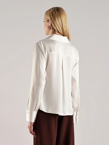 Calvin Klein Women's Long Sleeve Collar Drape Neck Blouse in Saudi Arabia