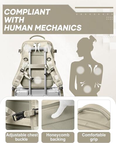 suwasp Vacuum Compression Backpack, 45L Expandable Travel Backpack with Electric Vacpack Pump, Travel Vacuum Bags with Shoe Compartment/17inch Laptop Compartment/USB Port, Grey in Kuwait