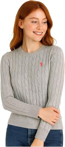 U.S. Polo Assn. Women's Crew Neck Sweaters – Raglan, Cable Knit & Striped in Kuwait