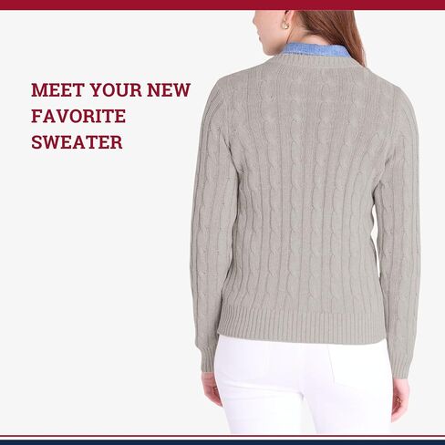 U.S. Polo Assn. Women's Crew Neck Sweaters – Raglan, Cable Knit & Striped in Kuwait