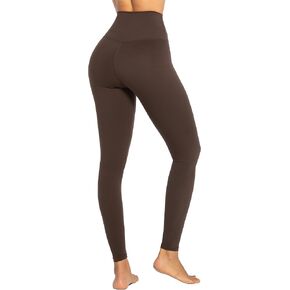 Sunzel Workout Leggings for Women, Tummy Control Compression Workout Gym Yoga Pants, No Front Seam & High Waist 28" Seal Brown Medium in Kuwait