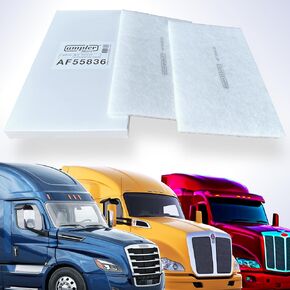 AMPLER's 2-Pack Cabin Air Filters – Compatible with Freightliner CASCADIA, Kenworth T680, Peterbilt 579 – Replaces BOA84032457001, AF55836, SR2000091, W2084001 in Saudi Arabia