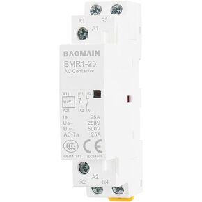 Baomain موصل تيار متردد مغلق عادة 63A 2 Pole 2 NC التحكم في الدائرة العالمية 35 مم DIN Rail Mount CE مدرج BCT-63/02 (AC 110V) in Kuwait