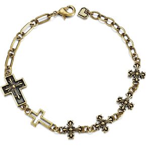 Gold Chain Link Bracelets for Women Cross Bracelet Gothic Christian Things Confirmation Gifts for Teen Girls Wealth and Good Luck Jewelry in Kuwait