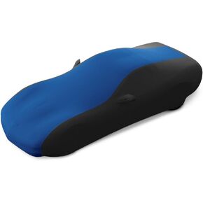 C5 Corvette Indoor Car Cover - Custom Fit Ultraguard Stretch Satin Sport Series - The Ultimate High End Fit with Storage Bag for 1997-2004 C5, Z06, Convertible, Hardtop Corvettes (Red/Black) in Kuwait