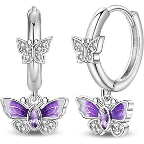 925 فضة أقراط للنساء هوب أقراط أقراط ملونة زركون هيبوالرجينيك هوجي أقراط in Kuwait