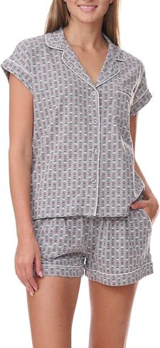 Tommy Hilfiger womens Girlfriend Short Sleeve Top and Shorts Pajama Set in Saudi Arabia