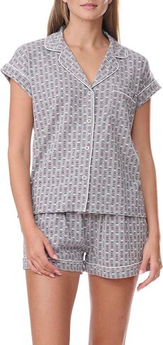 Tommy Hilfiger womens Girlfriend Short Sleeve Top and Shorts Pajama Set in Saudi Arabia
