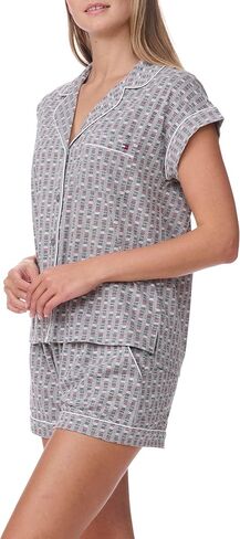 Tommy Hilfiger womens Girlfriend Short Sleeve Top and Shorts Pajama Set in Saudi Arabia