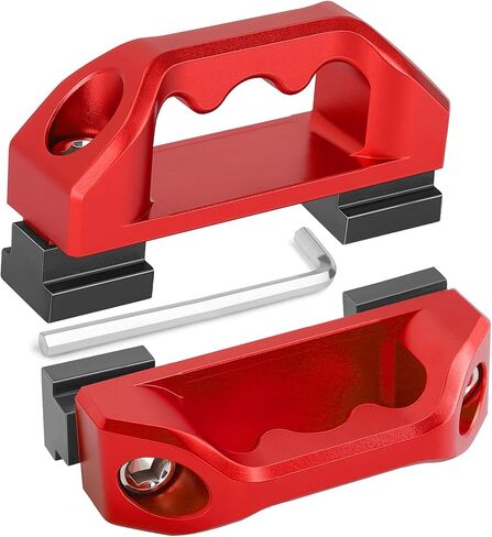 مرساة ربط لسرير الشاحنة من الألومنيوم مناسبة لسيارة Toyota Tacoma/Tundra/Jeep Gladiator/Dodge Ram 1500 ملحقات حاجز السرير، وصواميل T وسكك السرير ومرابط المقطورات وخطاف الشحن وحلقة D (أحمر، 4 قطع) in Kuwait