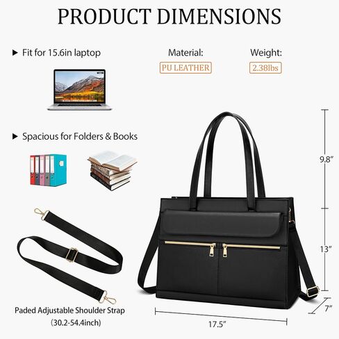 KKXIU 2-in-1 Laptop Lunch Tote Bag for Women, 15.6 Inch Insulated Leakproof Computer Bag, Large Work Purse for Office in Saudi Arabia