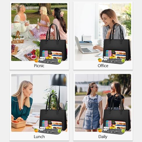 KKXIU 2-in-1 Laptop Lunch Tote Bag for Women, 15.6 Inch Insulated Leakproof Computer Bag, Large Work Purse for Office in Saudi Arabia