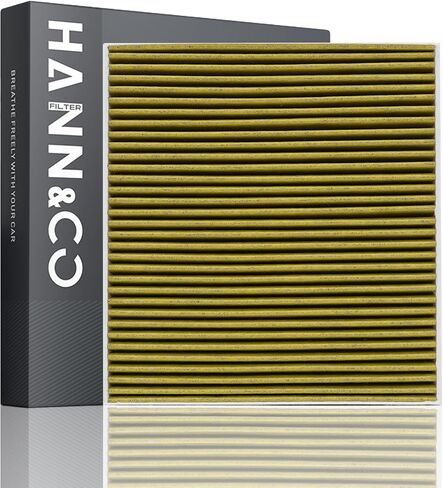 HANN&CO HEPA Grade Activated Carbon High Flow Cabin Air Filter，Adopts Silver ion Technology，50% Longer Service Life，Suitable For Volkswagen；Audi Replacement CF11643（HCC0611-Y） in Saudi Arabia