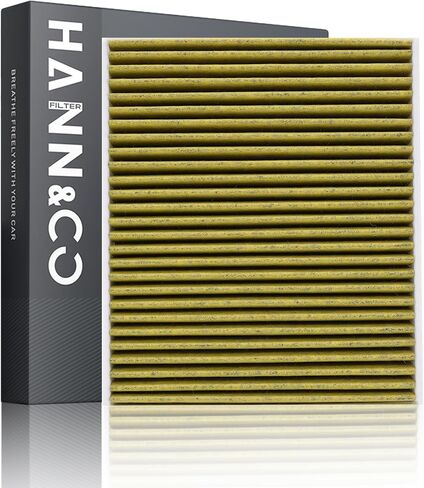 HANN&CO HEPA Grade Activated Carbon High Flow Cabin Air Filter，Adopts Silver ion Technology，50% Longer Service Life，Suitable For Volkswagen；Audi Replacement CF11643（HCC0611-Y） in Saudi Arabia