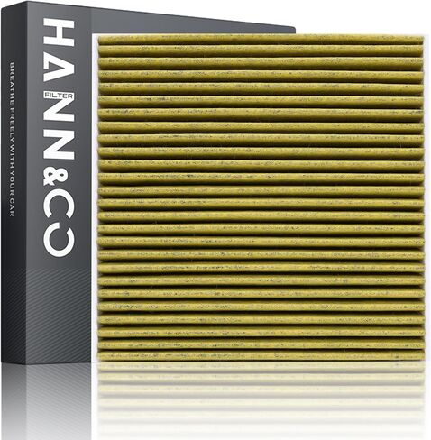 HANN&CO HEPA Grade Activated Carbon High Flow Cabin Air Filter，Adopts Silver ion Technology，50% Longer Service Life，Suitable For Volkswagen；Audi Replacement CF11643（HCC0611-Y） in Saudi Arabia