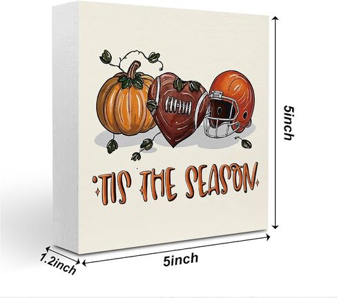 Fall Football Pumpkin Decor Fall Room Table Decor Sign Decorations for Room Bedroom Living Room Bathroom Kitchen Desk Thanksgiving Decorations in Kuwait