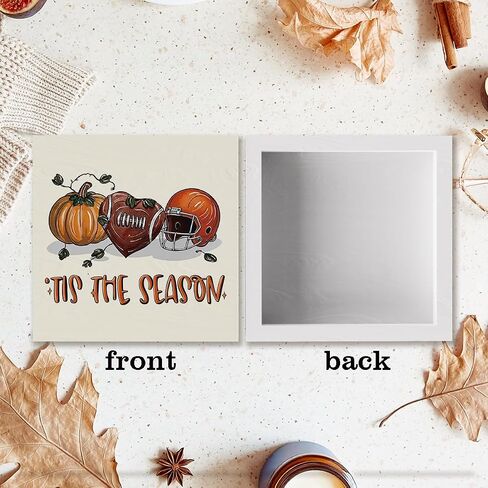 Fall Football Pumpkin Decor Fall Room Table Decor Sign Decorations for Room Bedroom Living Room Bathroom Kitchen Desk Thanksgiving Decorations in Kuwait
