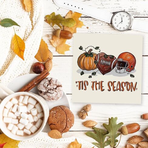 Fall Football Pumpkin Decor Fall Room Table Decor Sign Decorations for Room Bedroom Living Room Bathroom Kitchen Desk Thanksgiving Decorations in Kuwait
