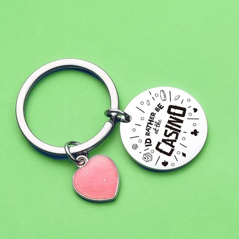 ZNOSVEI Casino Gift Keychain Gambling Gifts Playing Board Games Jewelry Casino Player Keychain in Saudi Arabia