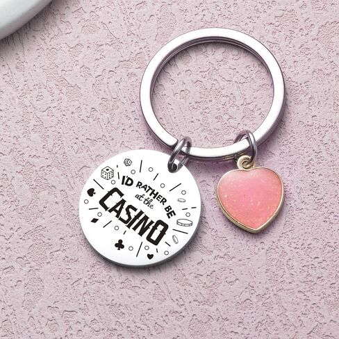 ZNOSVEI Casino Gift Keychain Gambling Gifts Playing Board Games Jewelry Casino Player Keychain in Saudi Arabia