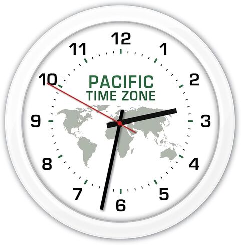 4 Time Zone Custom Wall Clocks - White, Black, World Globe Home Office Decor in Saudi Arabia